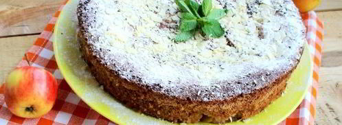 яблочная шарлотка с абрикосовым конфитюром. Шаг 6