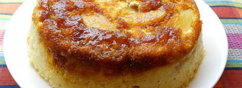 яблочная шарлотка с карамелью в микроволновке. Шаг 9