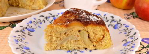 яблочная шарлотка с карамелью в микроволновке. Шаг 10