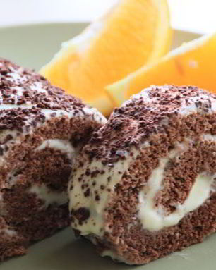 Шоколадно-апельсиновый рулет