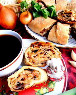 Хрустящий постный штрудель с ароматной полезной начинкой