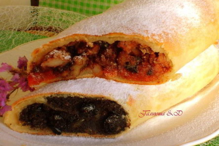 Рецепт штруделя из творожного теста без яиц