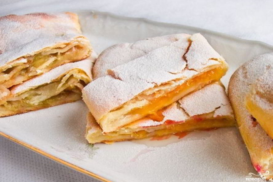 Рецепт штруделя из творожного теста