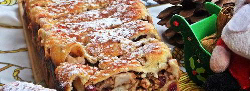 штрудель с грушей и яблоками. Шаг 25