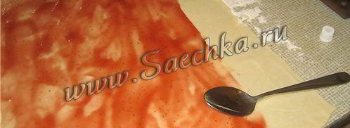 штрудель с творогом и вишней. Шаг 7