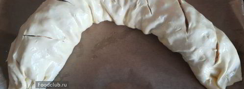 яблочный штрудель из готового теста. Шаг 10