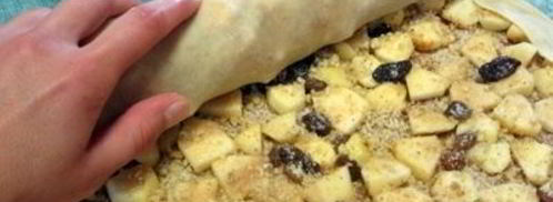 яблочный штрудель с грецкими орехами. Шаг 19