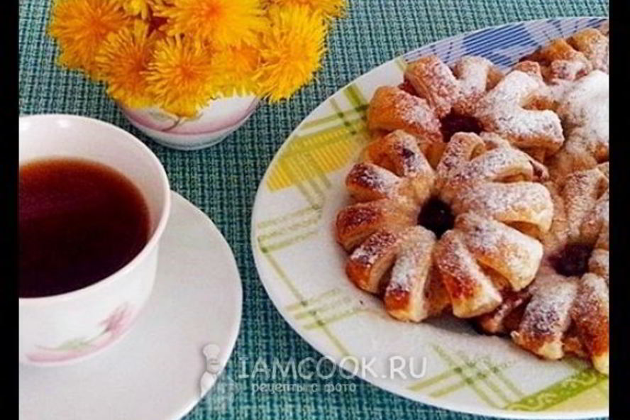 Рецепт слоек с ананасами