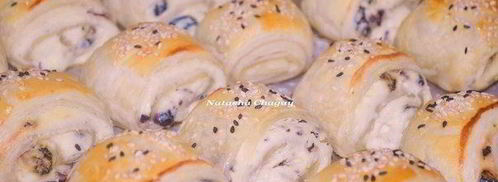 слойки с творожной начинкой и изюмом. Шаг 6