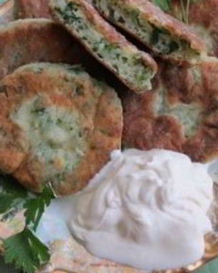 Соленые сырники с зеленью