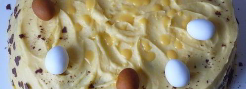 пасхальный кремообразный шоколадный торт с яичным ликером. Шаг 11