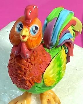 Петух из мастики для торта