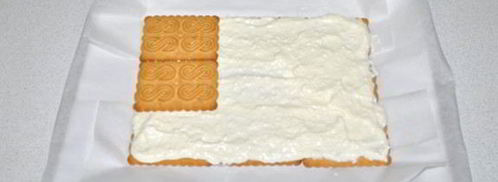 торт без выпечки из печенья с кремом. Шаг 4