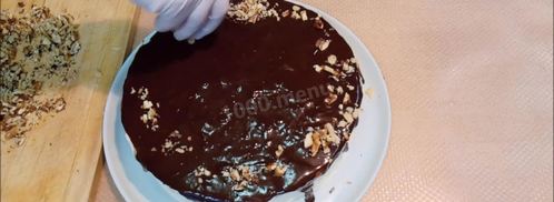 торт черный принц со сметанным кремом и сливками. Шаг 6