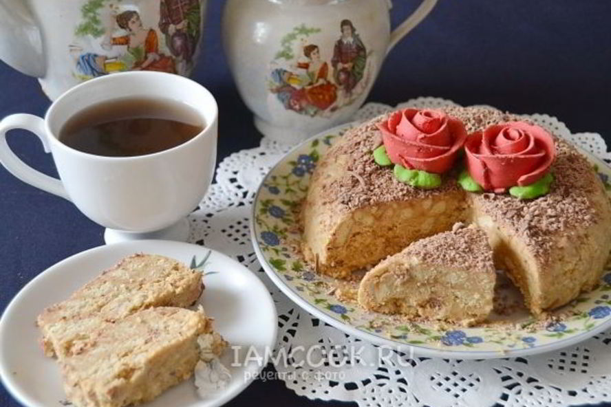 Рецепт торта из печенья и сгущенки