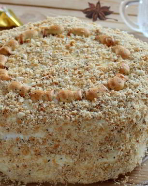 Торт из печенья из рыбок без сметаны