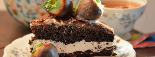 торт шоколадный с клубникой в шоколаде. Шаг 20