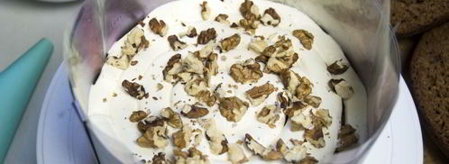 тыквенный торт с творожным кремом на хэллоуин. Шаг 15