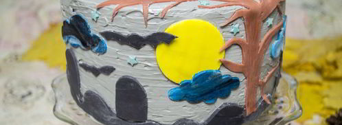 тыквенный торт с творожным кремом на хэллоуин. Шаг 23