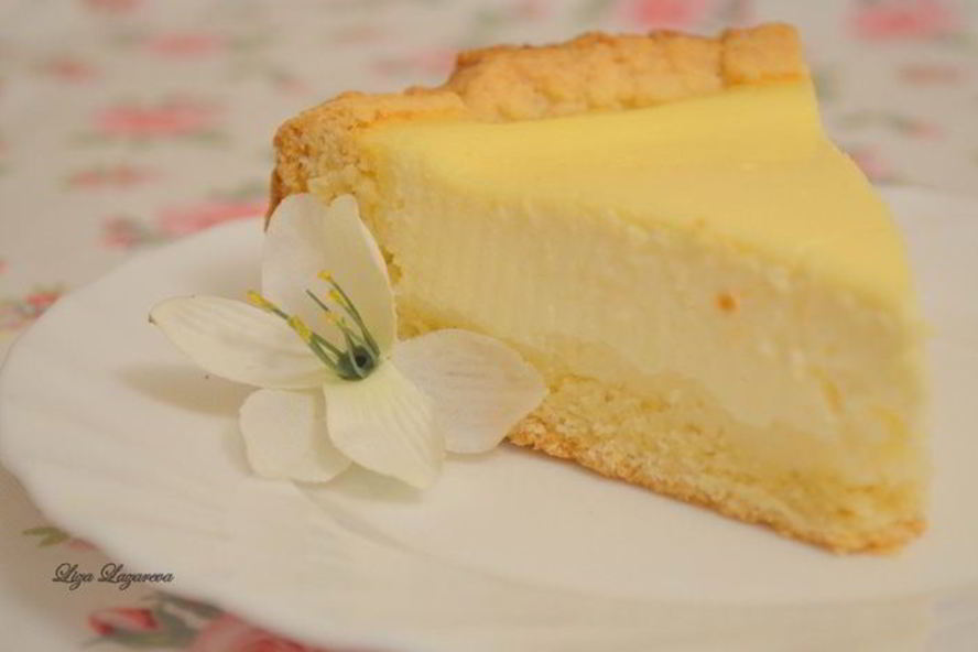 Рецепт ванильного сметанника из песочного теста