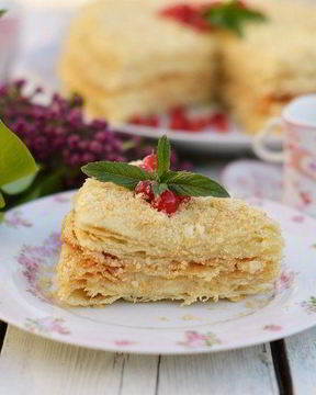 Веганский постный торт Наполеон