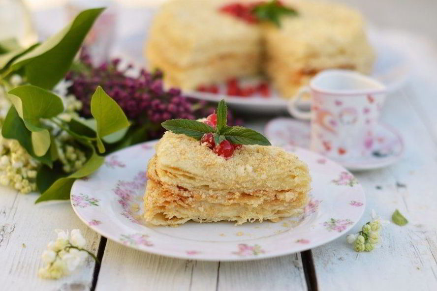 Рецепт веганского постного торта наполеон