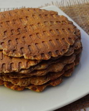 Диетические клубничные вафли