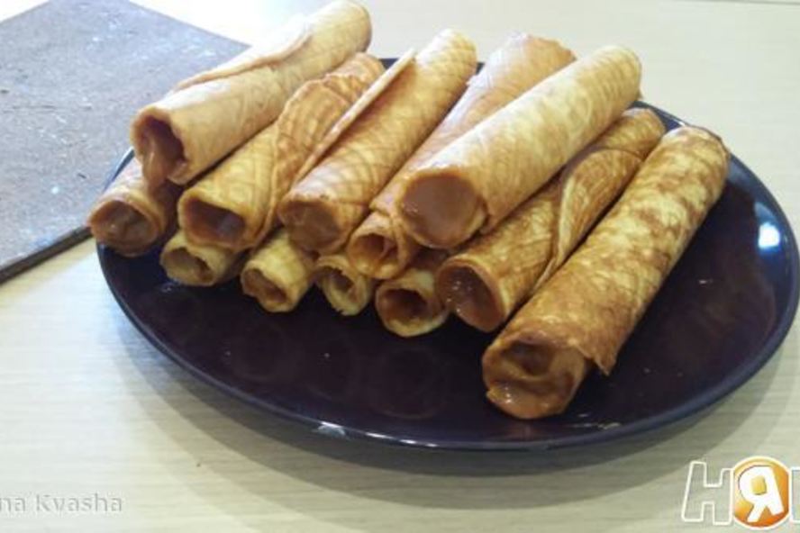 Рецепт домашних вафель со сгущенкой