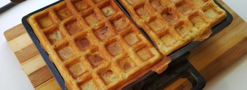 мягкие вафли с яблоком и курагой. Шаг 6