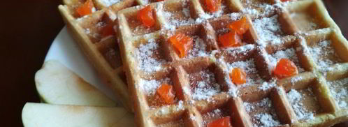 мягкие вафли с яблоком и курагой. Шаг 7