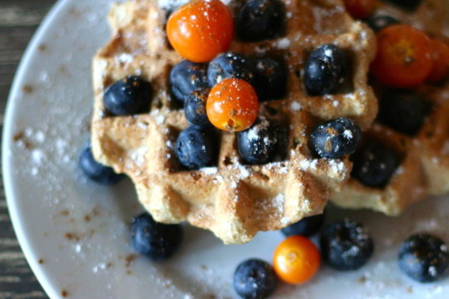 Рецепт толстых вегетарианских вафель из кешью и овсянки