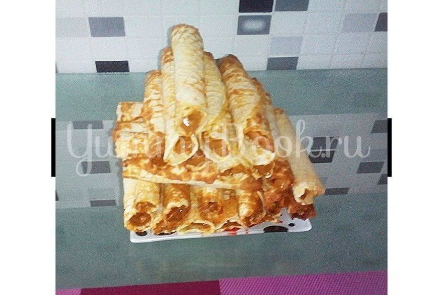 Рецепт вафельных трубочек с кремом