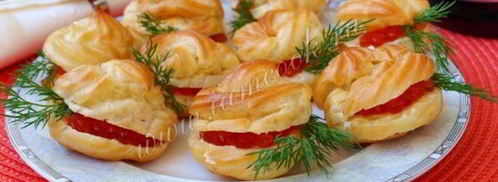 профитроли с красной икрой. Шаг 11