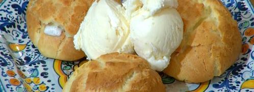 профитроли с ванильным кремом и мороженым. Шаг 11