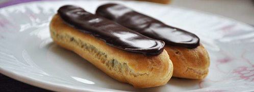 шоколадные пирожные эклеры с заварным кремом. Шаг 21