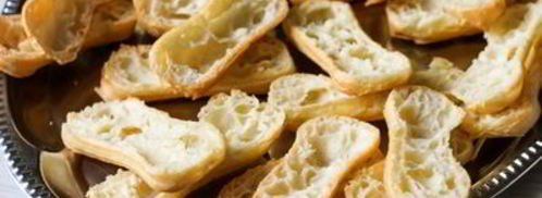 эклеры с креветочным кремом и тартаром из хурмы. Шаг 17