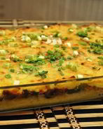 Картофельная запеканка с грибами постная