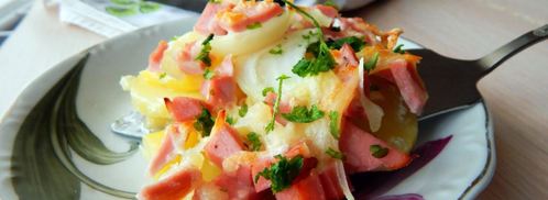 картофельная запеканка с колбасой. Шаг 9