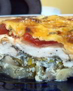 Картофельная запеканка с курицей и помидорами