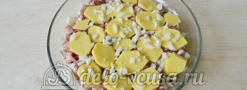 картофельная запеканка с мясом и грибами. Шаг 4