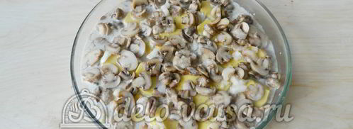 картофельная запеканка с мясом и грибами. Шаг 6