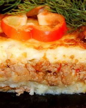 Картофельная запеканка с соусом Бешамель