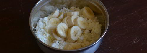 творожная запеканка с бананом. Шаг 3