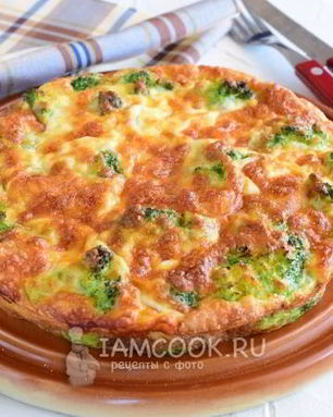 Запеканка из брокколи с сыром и яйцами