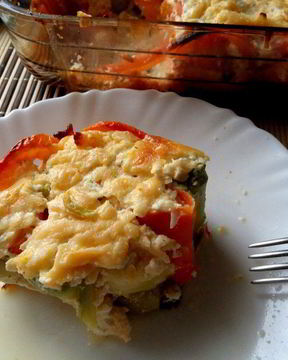 Запеканка из овощных роллов