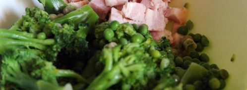 запеканка из риса и овощей с нежной копчено-вареной грудинкой. Шаг 4