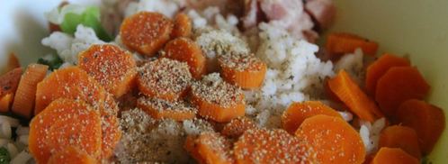 запеканка из риса и овощей с нежной копчено-вареной грудинкой. Шаг 5