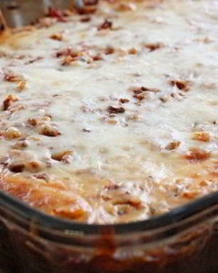 Запеканка из риса, капусты и фарша