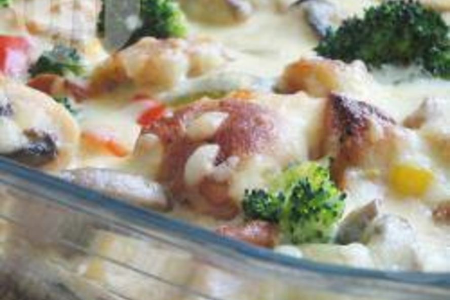 Рецепт запеканки с курицей и овощами