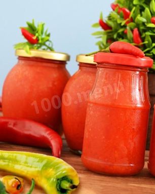 Аджика из красного перца без помидор